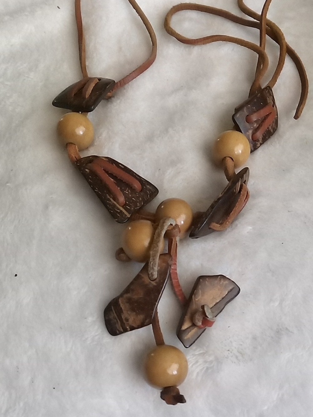 Handcrafted Brown and Tan Beaded Women’s Necklace